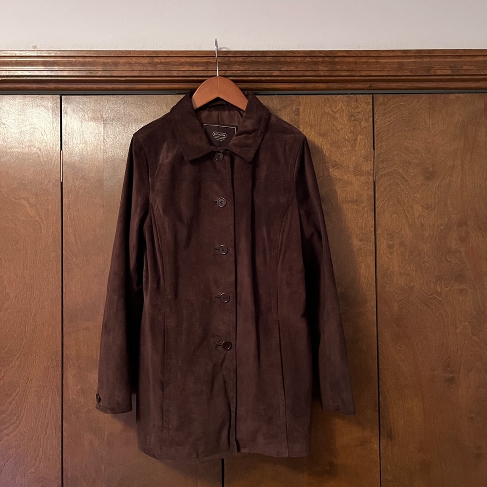 Coach suede size L in excellent condition coat!